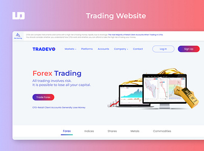 Trading Website (Hero Section) crypto website hero section landing page modern landing page trading website ui ux web design