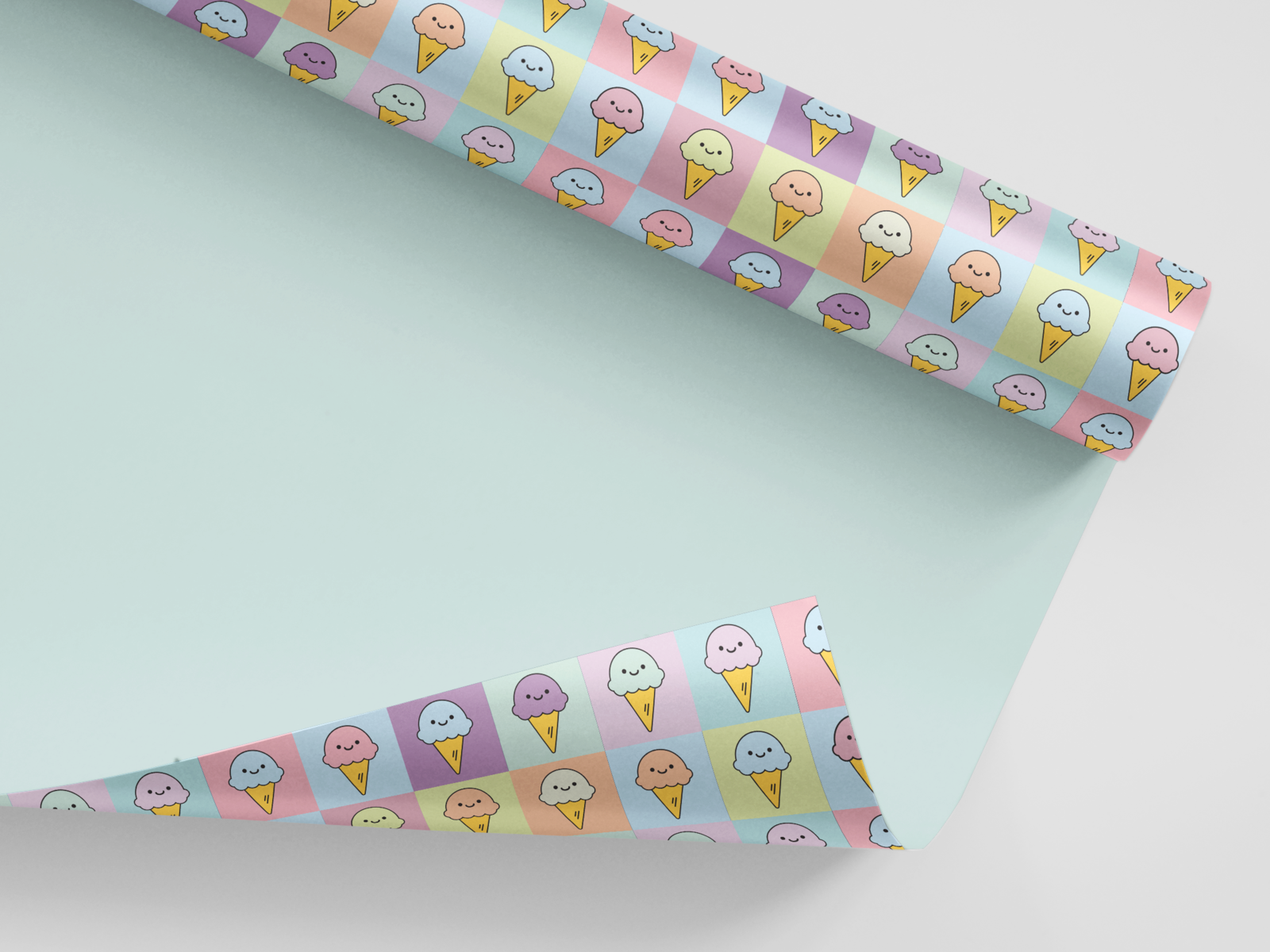 Ice Cream Gift Wrap by Sandy Machado on Dribbble