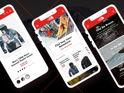 The North Face Pitch Work app branding design ios mobile texture typography ui ui design user interface