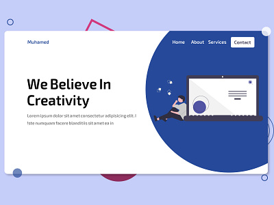 We Beleive In Creativity app bootstrap branding css design graphic design html illustration illustrator js landing page logo site typography ui ux vector