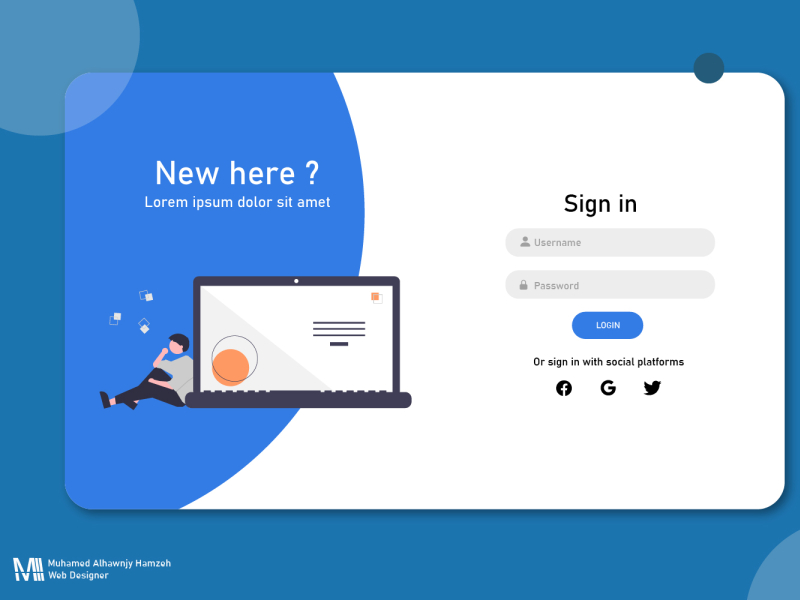 Login form design by Muhamed alhawnjy on Dribbble