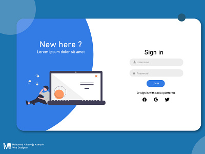 Login form design by Muhamed alhawnjy on Dribbble