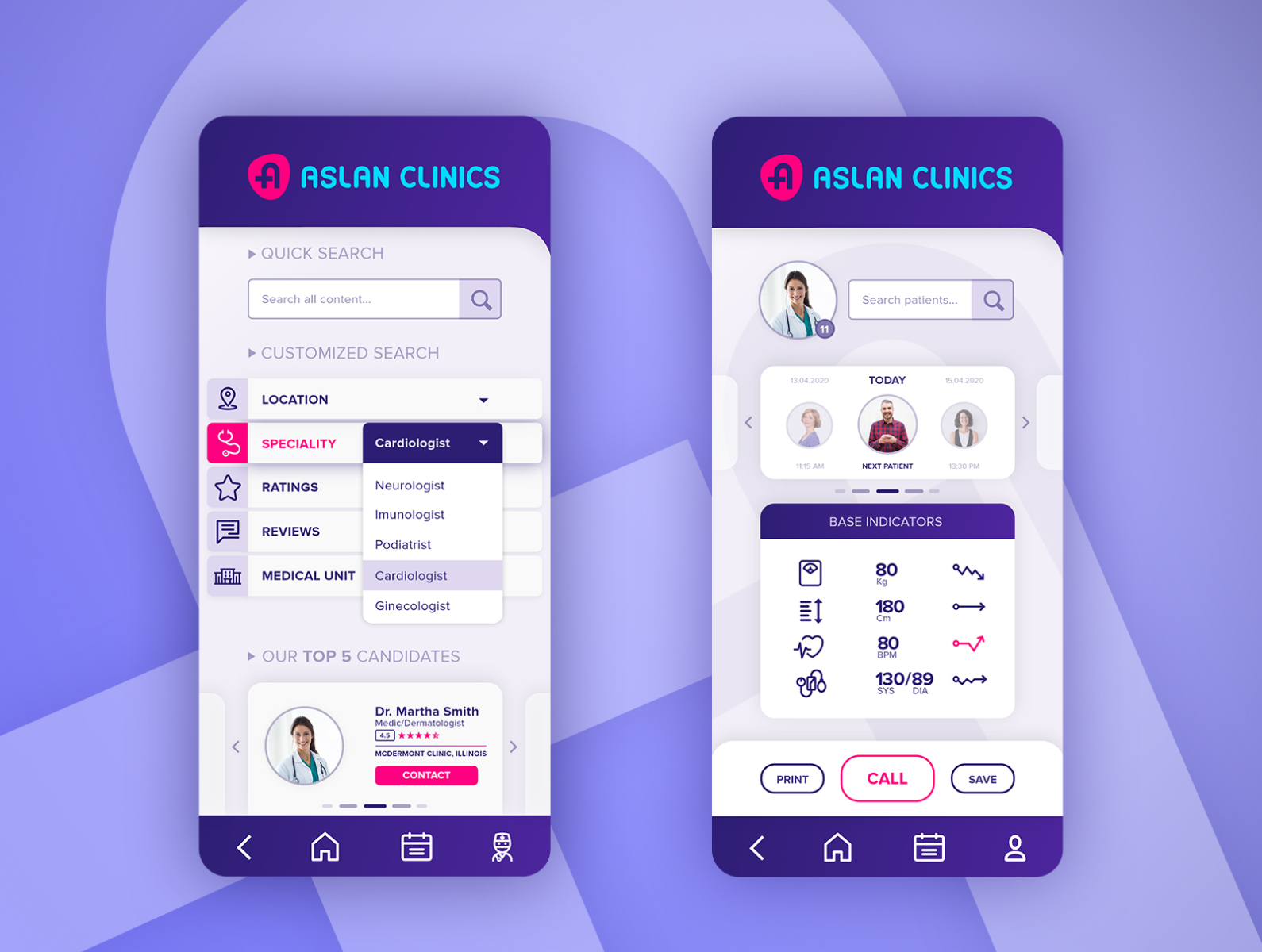 Medical App Template, Medical App Design