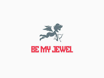 Be my jewel logo concept arrows baby bow branding cupid custom infant jewish kippah logo design love wings