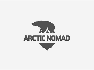 Logo design for an expeditionary tent business concept arctic black and white brand design branding logo concept monochrome negative space polar bear