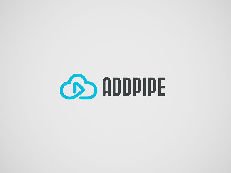 Logo design for a video cloud streaming application storage play cloud branding art direction logo concept logo design