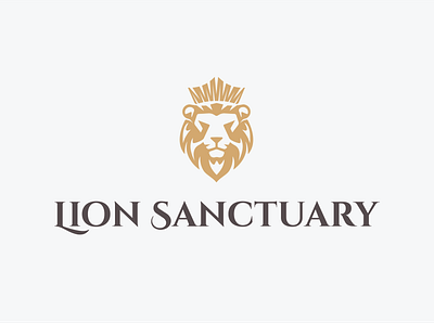 Lion sanctuary concept branding concept lion lion king lion logo logodesign majestic negativespace