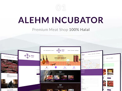 Alehm Incubator - Premium Meat Shop branding design ecommerce figma graphic design icon illustration logo online shop typography ui ux vector