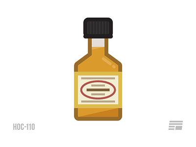 HOC-110 bottle design fu2016 house of cards illustration pictogram thick lines vector whiskey
