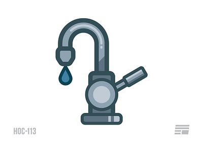 HOC-113 faucet fu2016 house of cards icon illustration leak pictogram underwood vector water