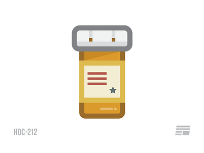 HOC-212 design house of cards illustration medicine pictogram pills thick lines vector