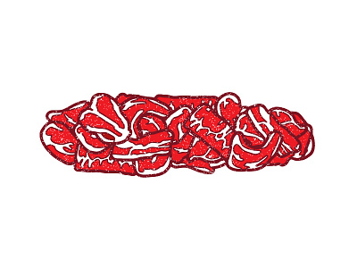 Meat Board: I illustration longboard meat red meat vector