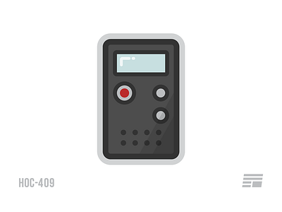 HOC-409 fu2016 house of cards icon illustration pictogram record reporter tape recorder vector