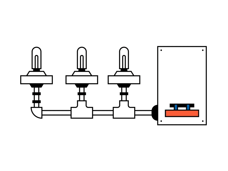 Power On electricity energy lightbulb machine power switch