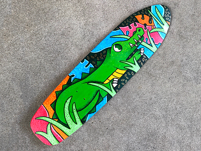 Chomps acrylic alligator ferns longboard skating