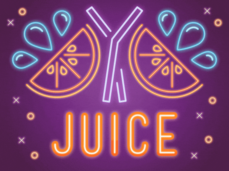 Juice animated animation blame it gif illustration juice juicy lizzo neon oranges