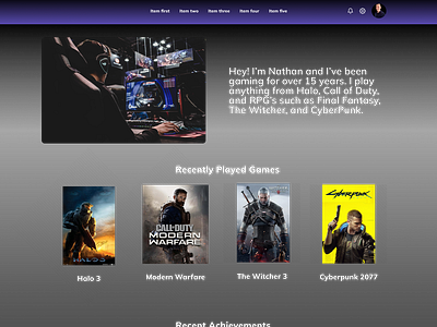 Gaming User Profile