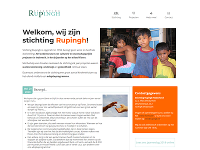 Rupingh.nl a dutch non-profit site non profit redesign uxui webdesign webflow