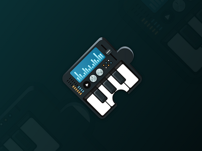 Syntezator App Icon 3d app icon appicon design icon logo music