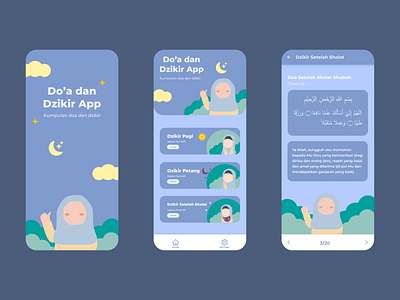 UI Design Doa dan Dzikir App
