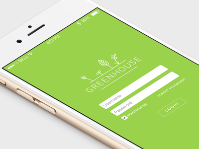 Greenhouse app graphic design interface ios iphone mobile typography ui ux