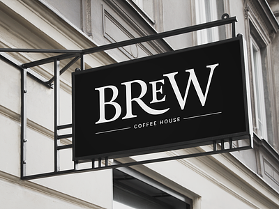 Brew Coffee House branding coffee graphic design identity signage typography