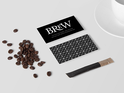 Brew Coffee House branding business card coffee graphic design identity mica typography