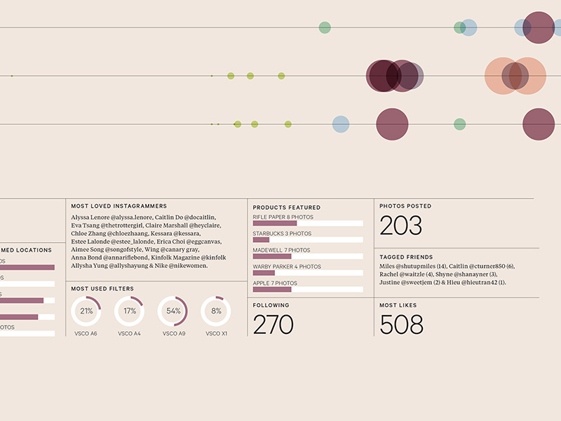 Insta Addict instagram data viz data visualization info viz design graphic infographic graphic design