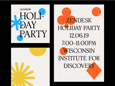 Zendesk Holiday Party 2019 brand design event graphic graphic design poster typogaphy