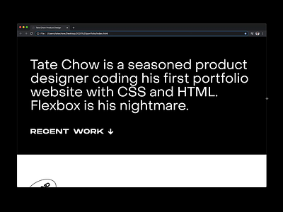 Cooking up my own portfolio website code css designer desktop flexbox frontend html mobile personal portfolio portfolio site responsive responsive web design typogaphy website wip