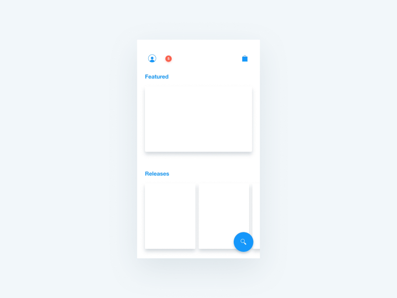 No Navigation 🔎 ae interaction material design bag motion principle profile search transitions ui ux wireframes