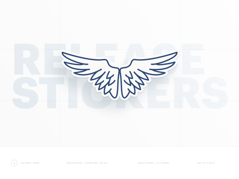 Release Sticker — Wings! 💸 by Tate Chow for Prolific Interactive on