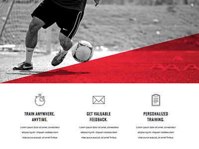 New Feature Web Design Mockup edge icons photo red sports web web design