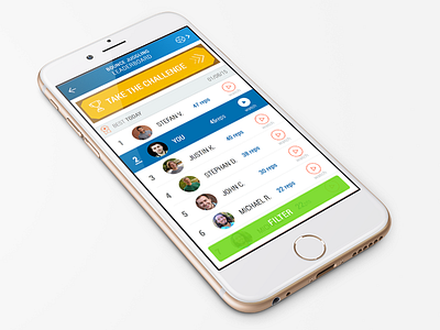 iOS Leaderboard mocks app design ios iphone iphone 6 mockups sketch ui ux