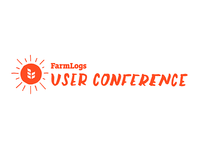User Conference Logo Final brand branding conference farmlogs logo orange vector