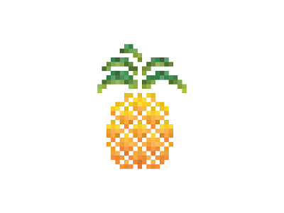 Pixel Pineapple digital icon illustration pineapple pixel technology