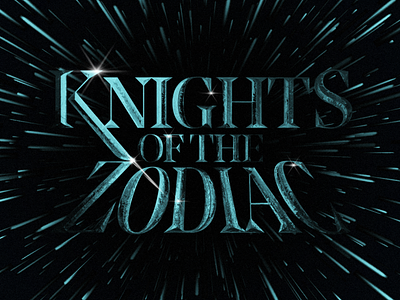 Knights Of The Zodiac cover design experiment font illustration logo product simple type typography