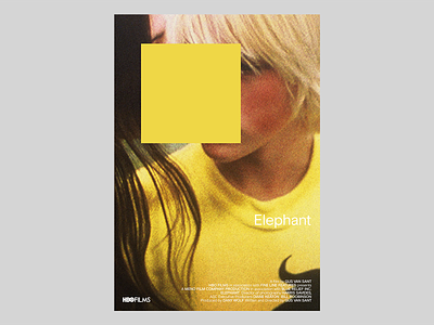 Elephant by Gus Van Sant branding cover design film font movie poster poster a day simple type