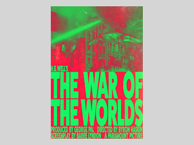 The War of the Worlds 1953 branding cover design film font illustration poster simple type typography