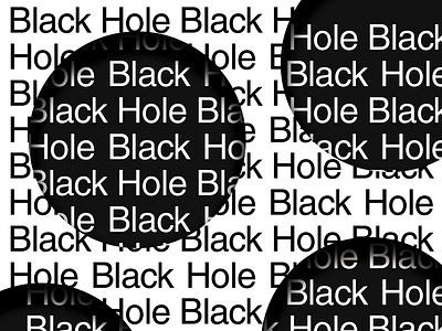 Black Hole black design experiment hole poster print typography