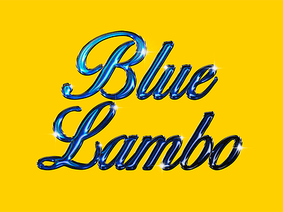 Blue Lambo awesome bevel cool design type weird