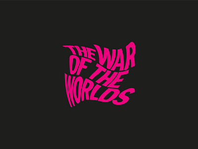 The War of the Worlds branding cover design experiment font icon illustration logo simple type typography vector