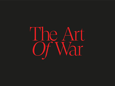 The Art Of War branding cover design font illustration logo product simple store type typography vector