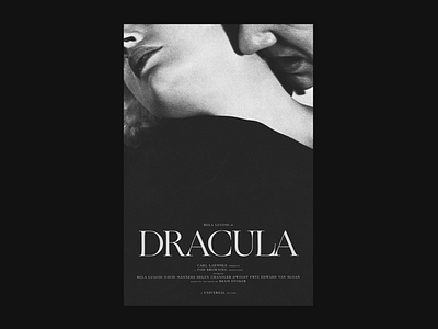 Dracula (1931) cover design film font illustration movie poster poster a day poster challenge simple type typography