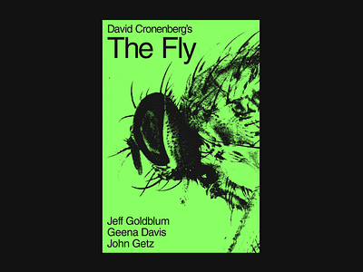 The Fly (1986) cover design experiment film font horror illustration poster poster a day poster art poster challenge simple type typography