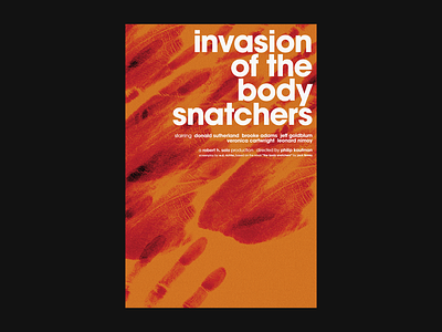 Invasion of the Body Snatchers (1978) branding cover design experiment film font illustration movie poster poster a day poster challenge simple type typography