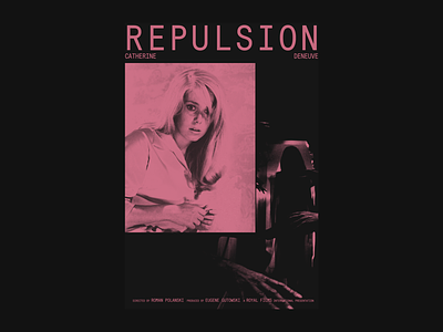 Repulsion (1965) cover design experiment film font illustration logo movie poster poster a day poster art poster challenge product simple type typography