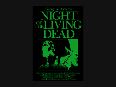 Night of the Living Dead (1968) branding cover design film font illustration logo movie poster poster a day poster art poster challenge product simple type typography