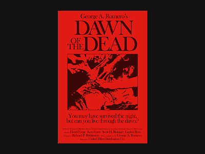 Dawn of the Dead (1978) branding cover design film font illustration logo movie poster poster a day poster art poster challenge simple type typography
