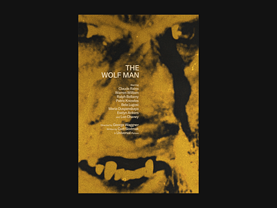 The Wolf Man (1941) branding cover design experiment film font illustration logo movie poster poster a day poster art poster challenge simple type typography